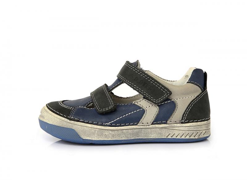 D.D.step modré chlapecké dětské boty se suchým zipem 31-36